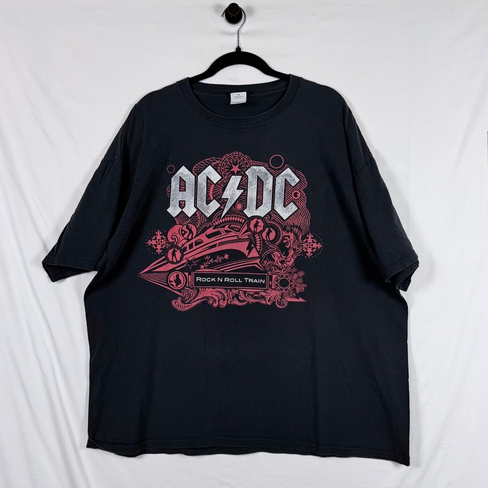 AC/DC Black Ice World Tour 2008 2009 Band T-Shirt Mens 3XL Anvil Black